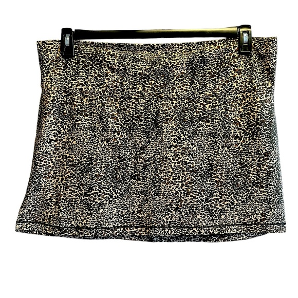 Micro Mini Skirt Cotton Blend Cheetah Print Y2K mini skirt 3X - Picture 2 of 6